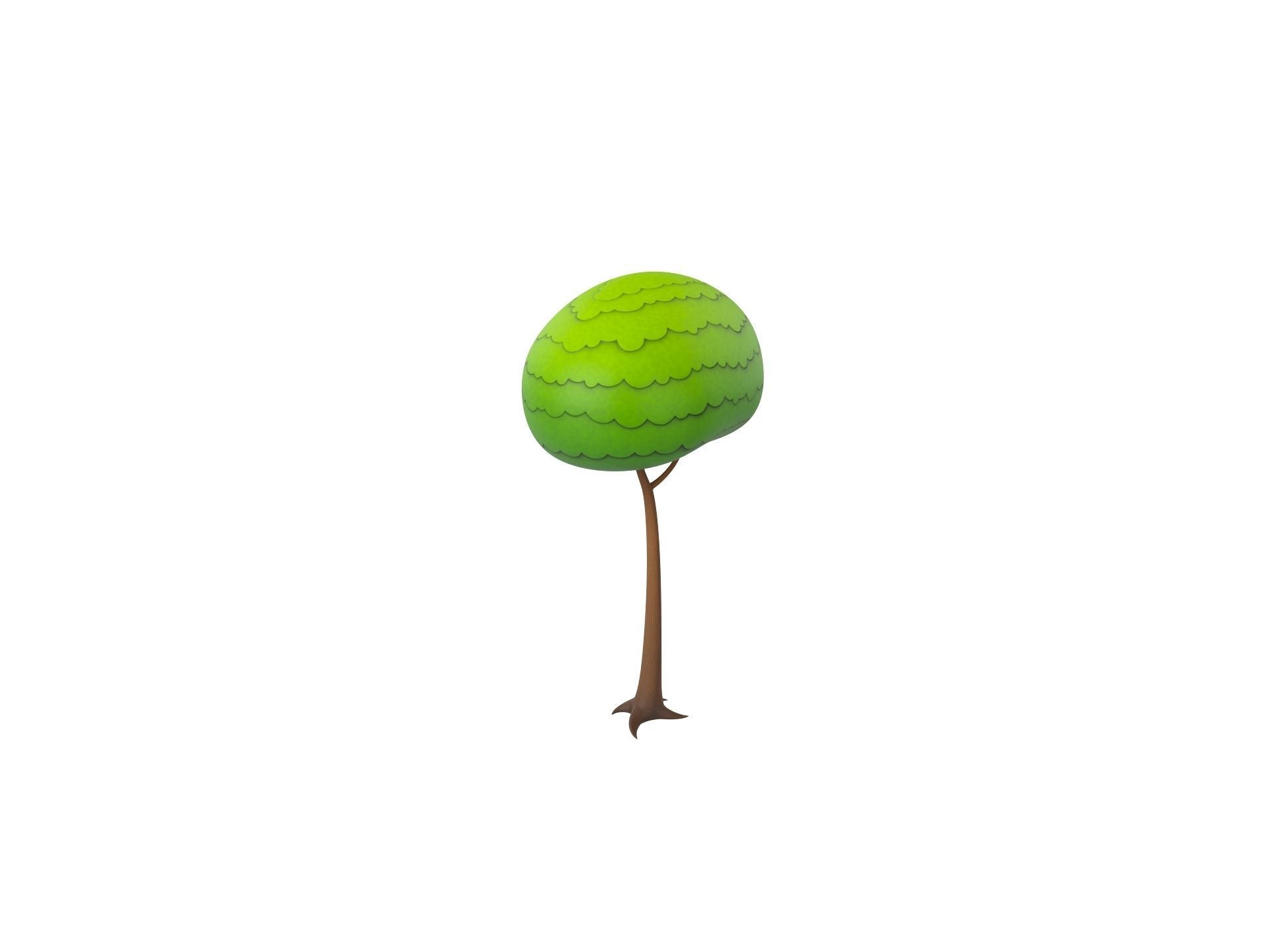 Cartoon Tree 006 3D model_6