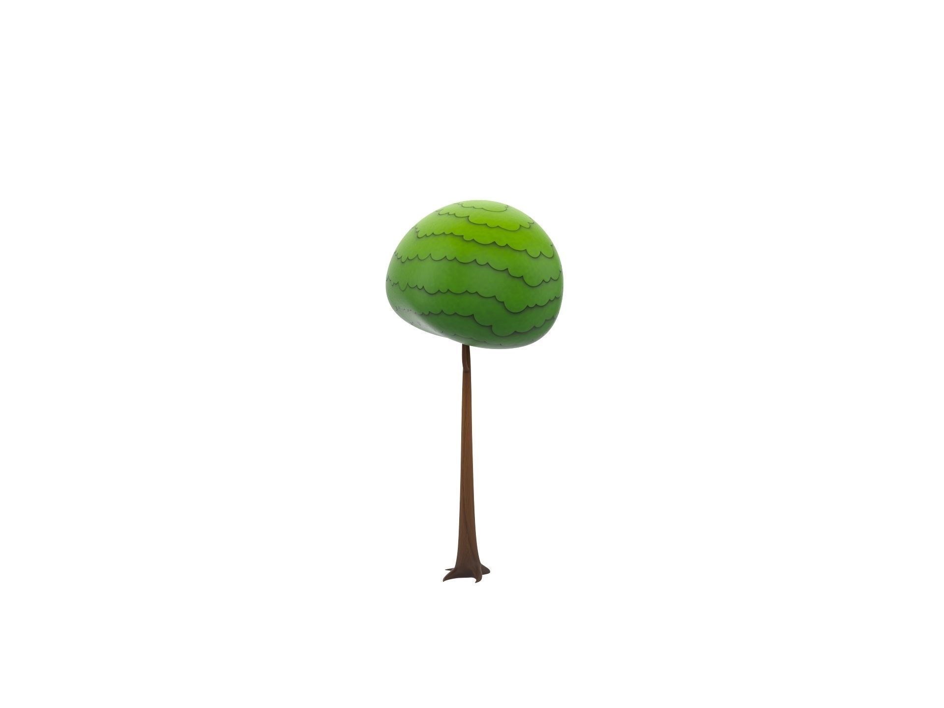 Cartoon Tree 006 3D model_3