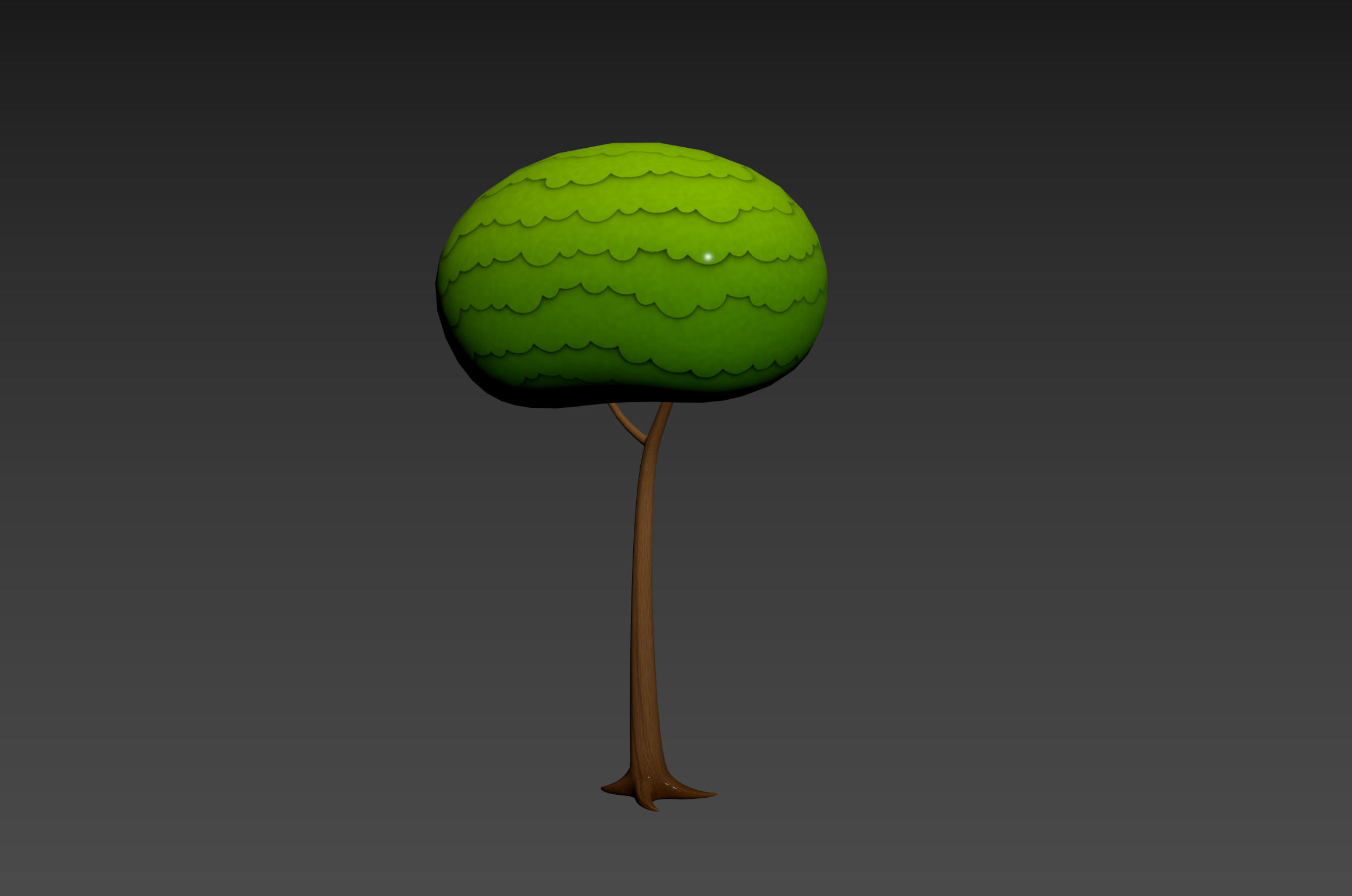 Cartoon Tree 006 3D model_10