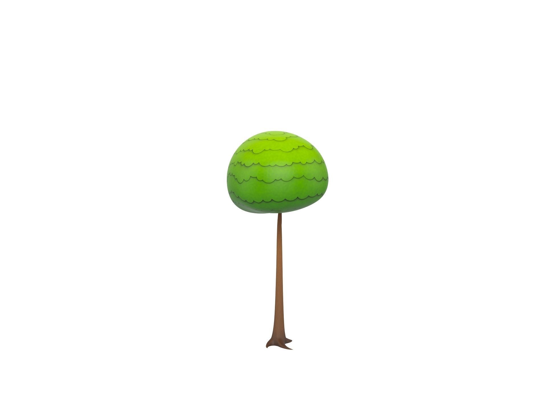 Cartoon Tree 006 3D model_7