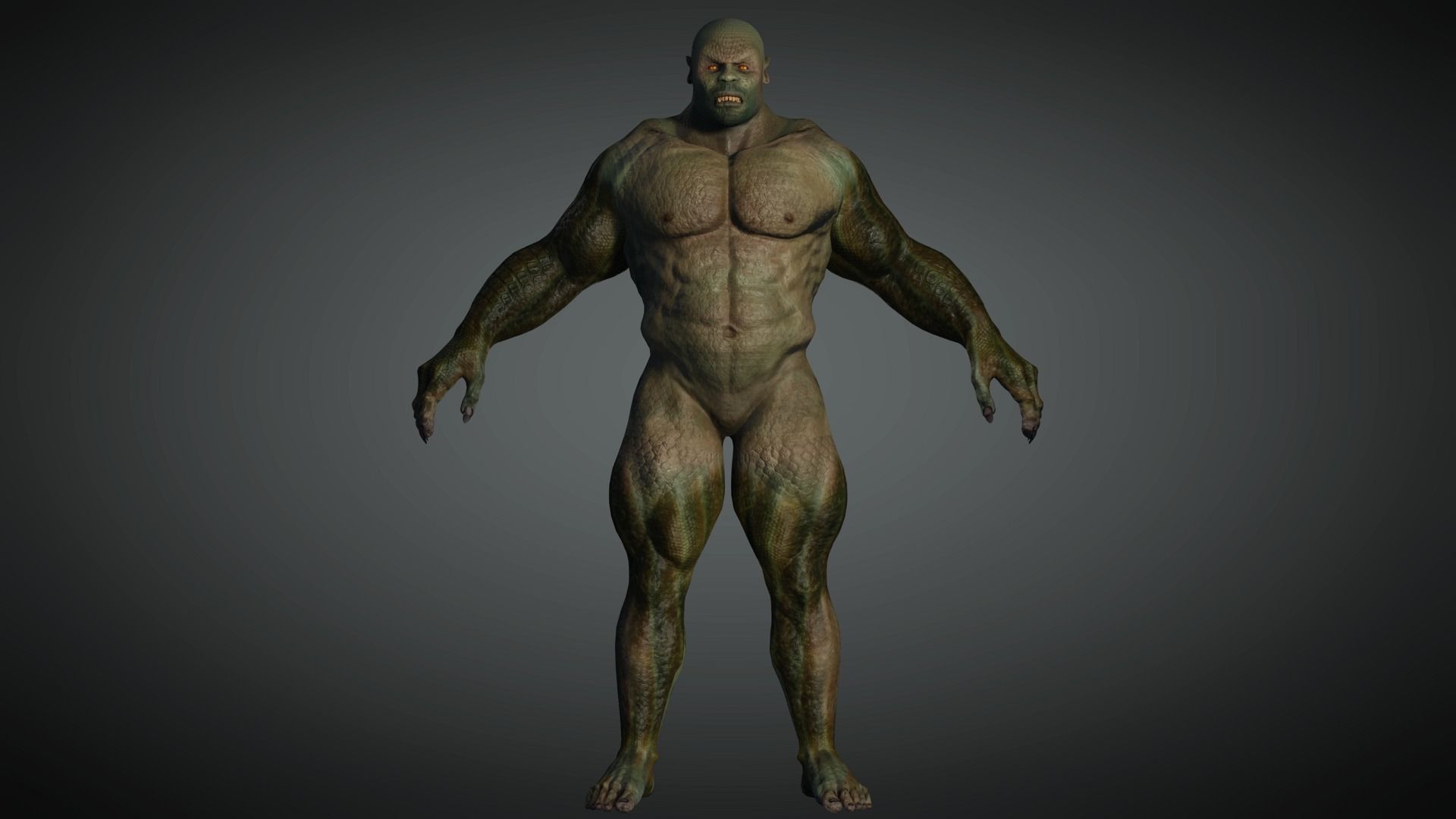 AAA Comics  Character  08  Killer Crock Low-poly 3D model_4