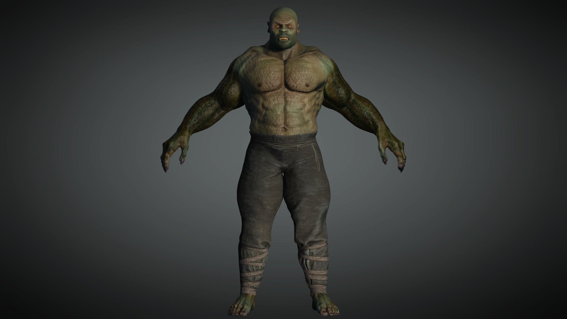 AAA Comics  Character  08  Killer Crock Low-poly 3D model_3