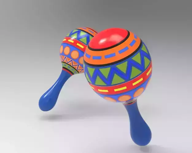 Marakas two colorful maracas