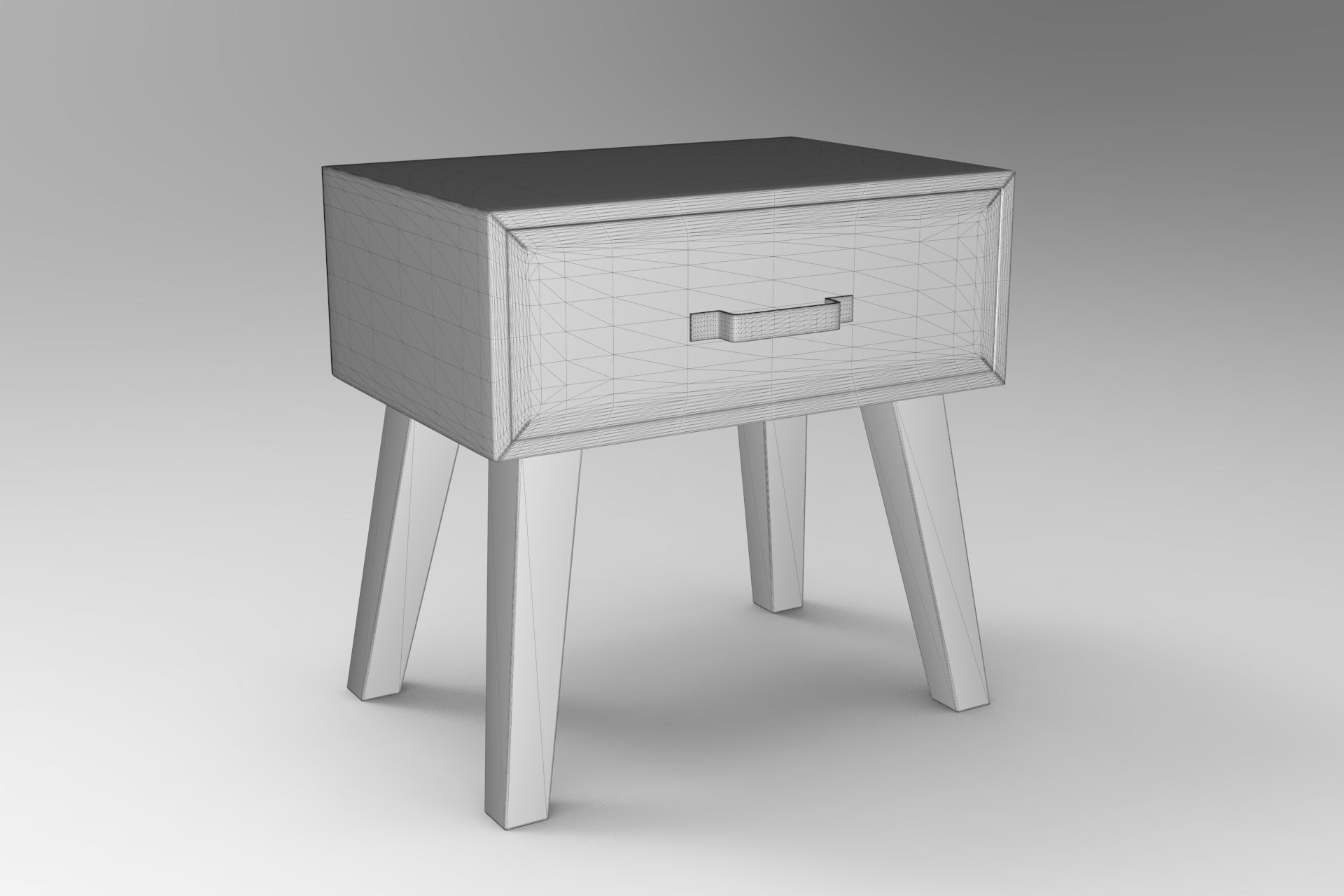 LC Commode Low-poly 3D model_5