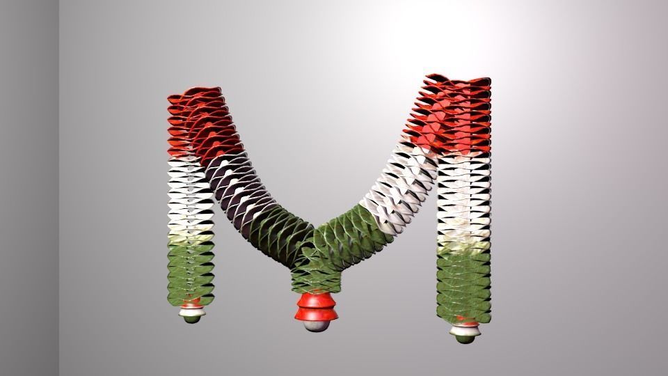 Garland Flower 3D model_2