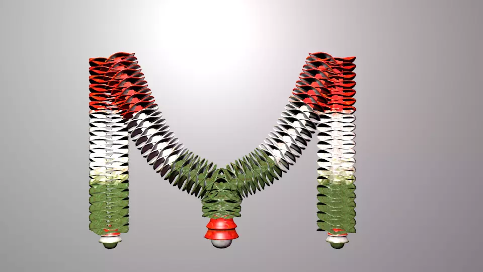 Garland Flower 3D model_0