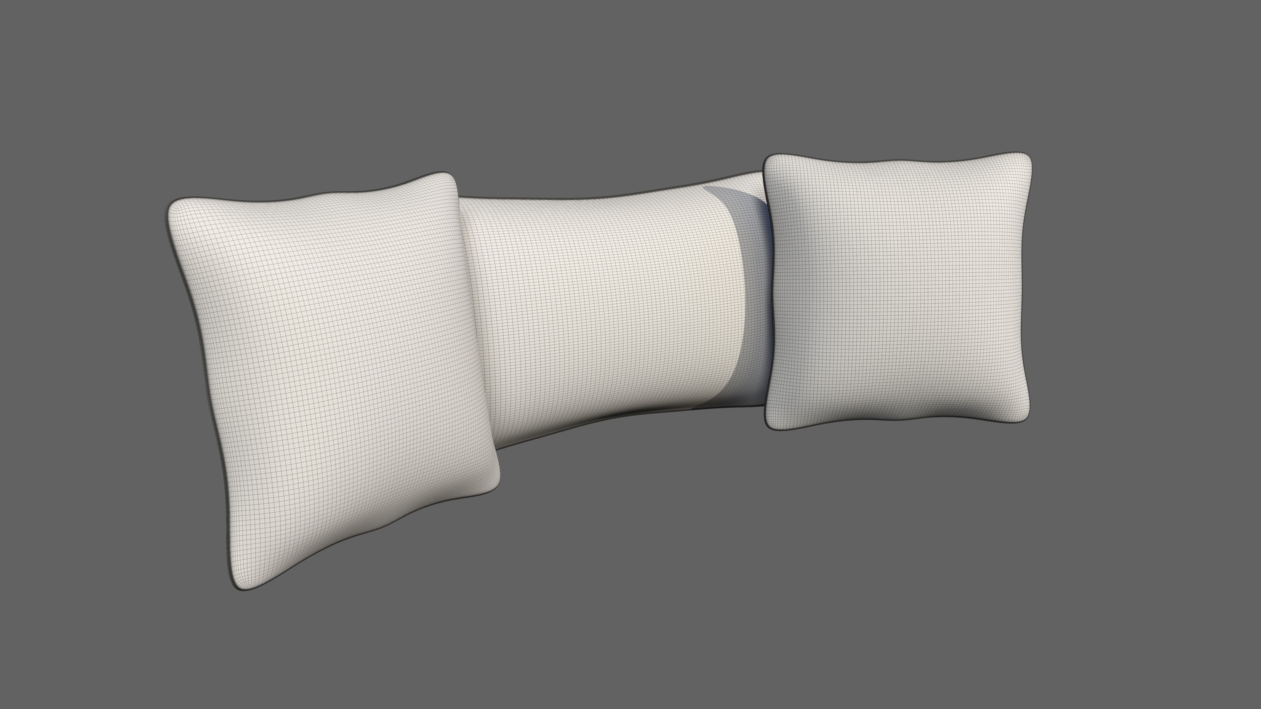 Pillows 2 Low-poly 3D model_12
