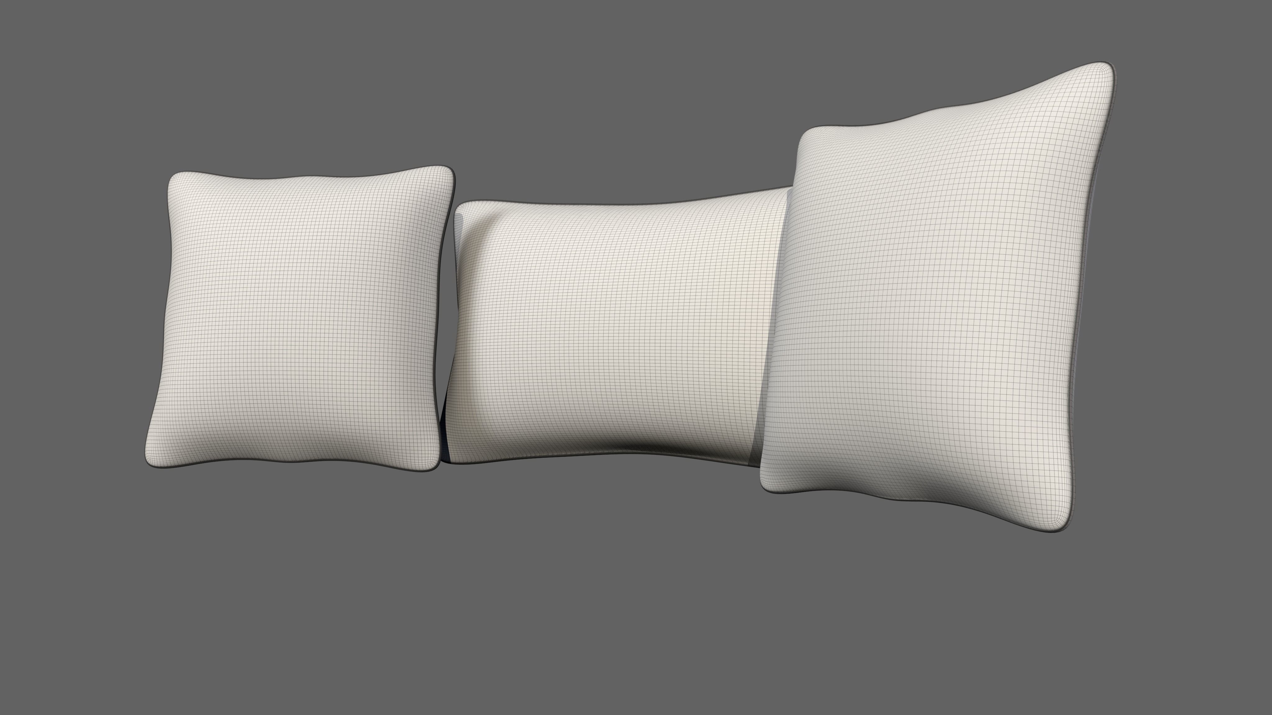 Pillows 2 Low-poly 3D model_14