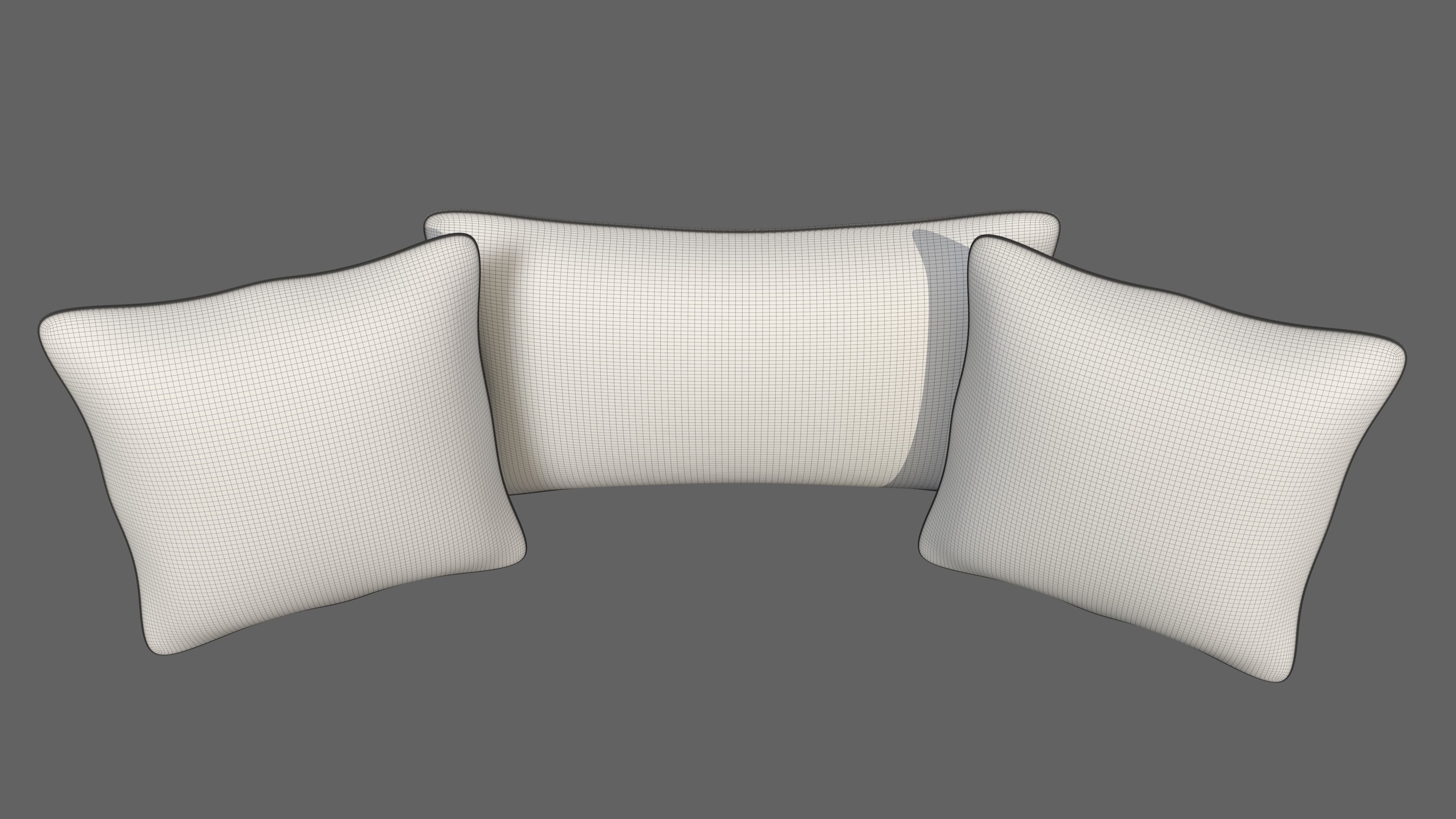 Pillows 2 Low-poly 3D model_13