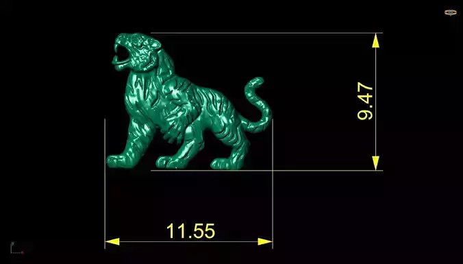 3d printed tiger model 2 3D print model