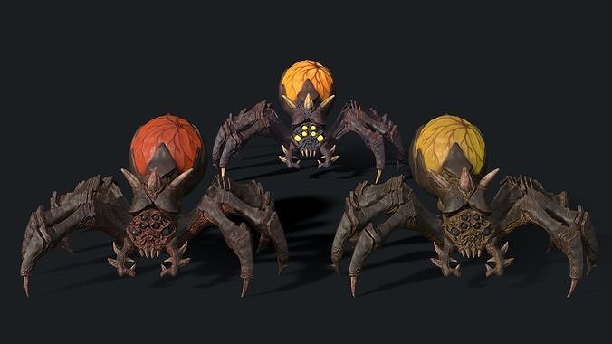 Evil Spider 2 - Game Ready Low-poly 3D model