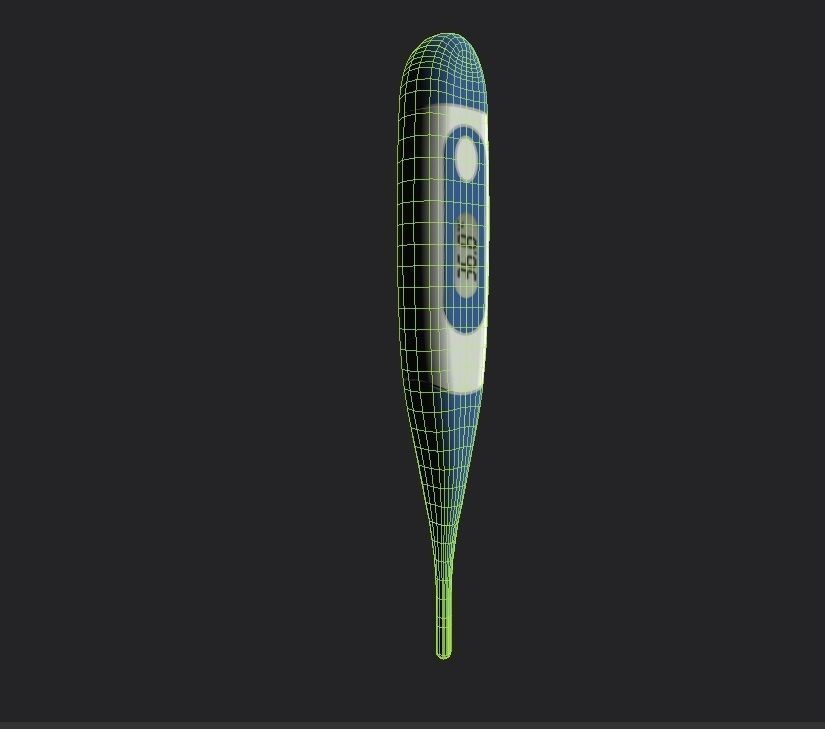 Digital Thermometer M1 Low-poly 3D model_2