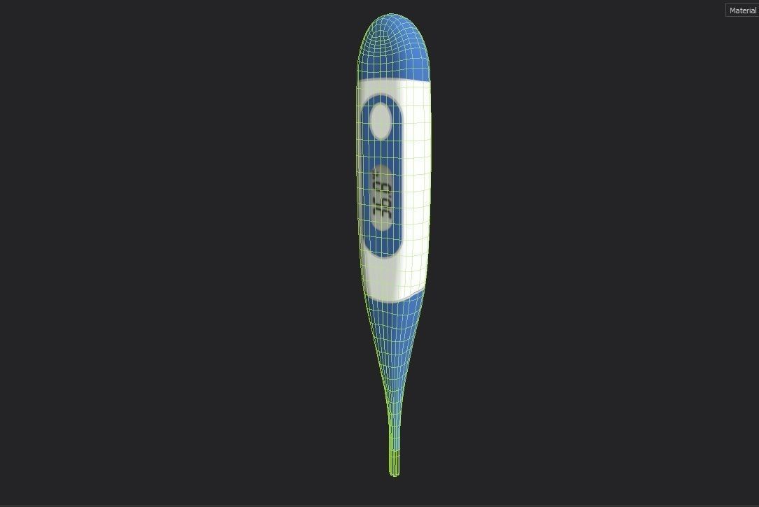 Digital Thermometer M1 Low-poly 3D model_13