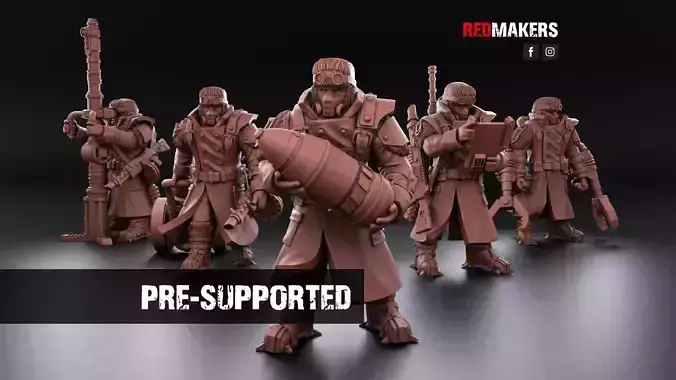 Ice Warriors - Artillery crew of the Imperial Force 3D print model