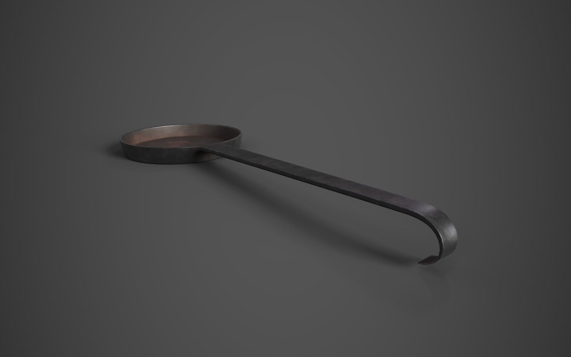 Medieval Frying Pan Low-poly 3D model_2