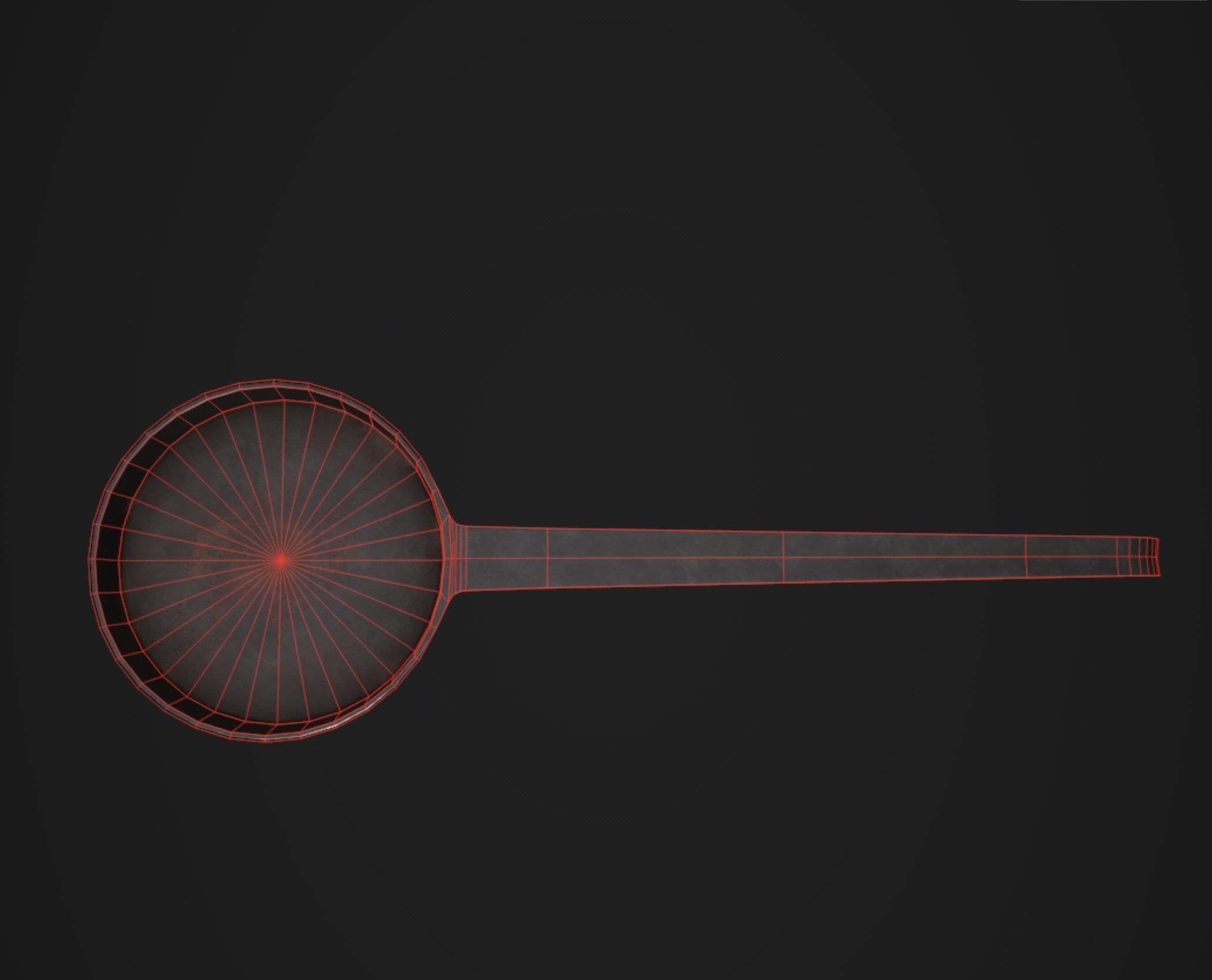 Medieval Frying Pan Low-poly 3D model_11