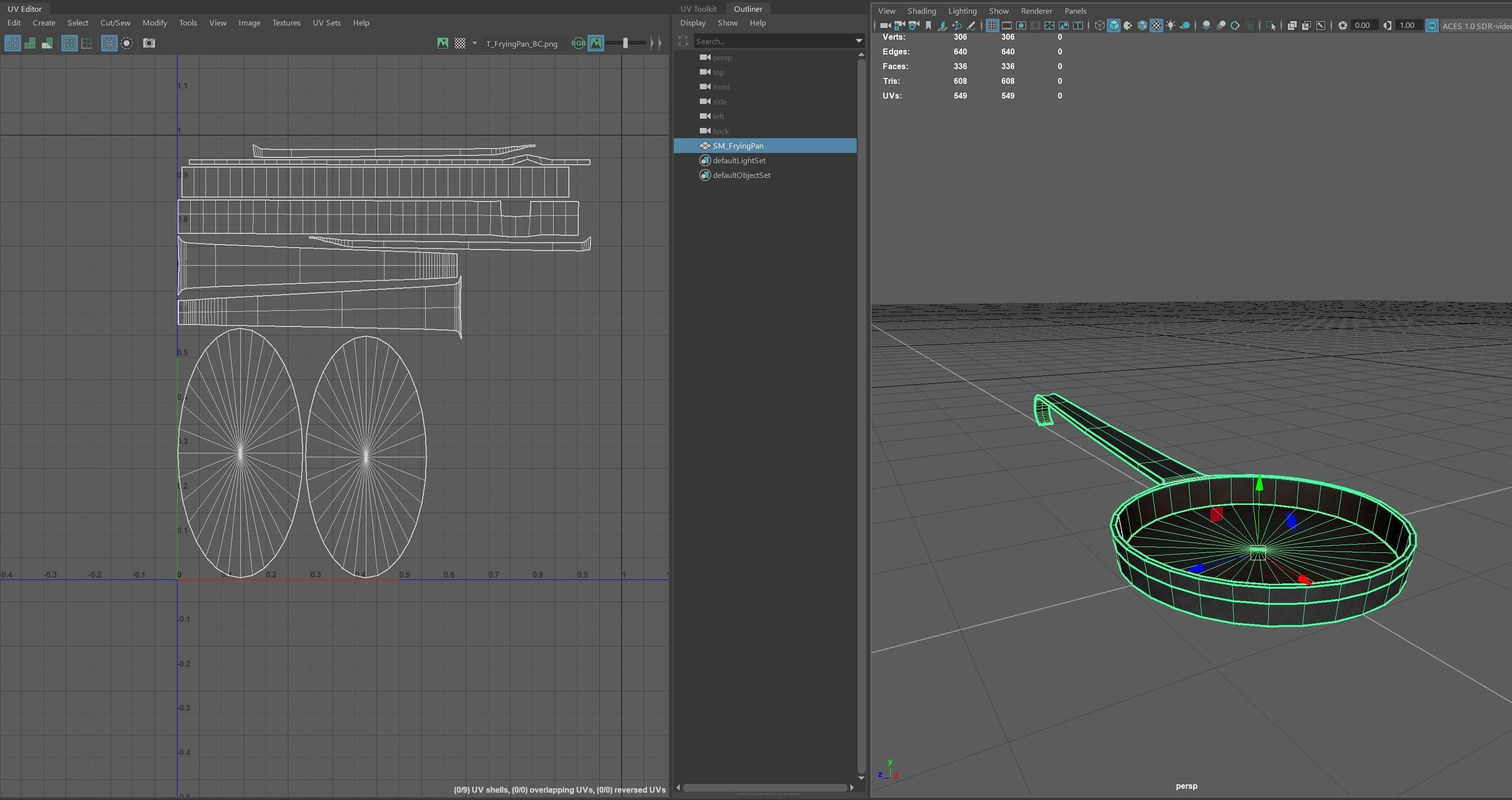 Medieval Frying Pan Low-poly 3D model_7