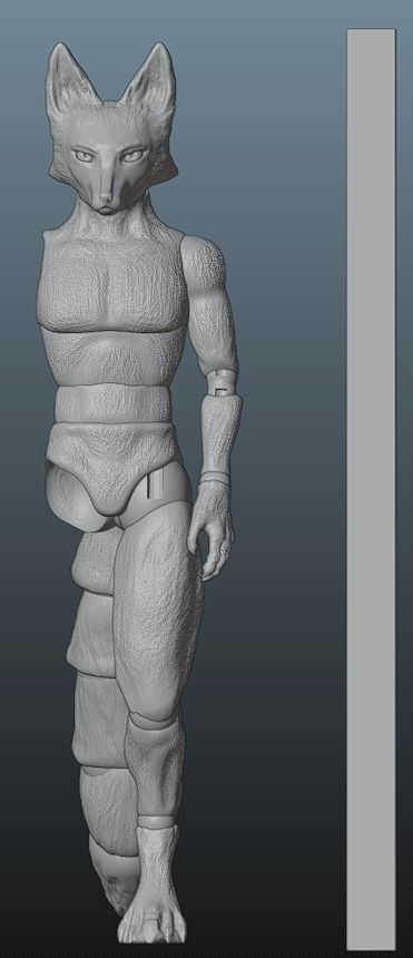 BJD doll - Furry fox 3D print model_0