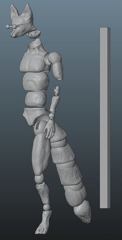 BJD doll - Furry fox 3D print model_3