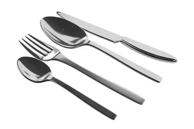 Cutlery stainless steel flatware set 3D model