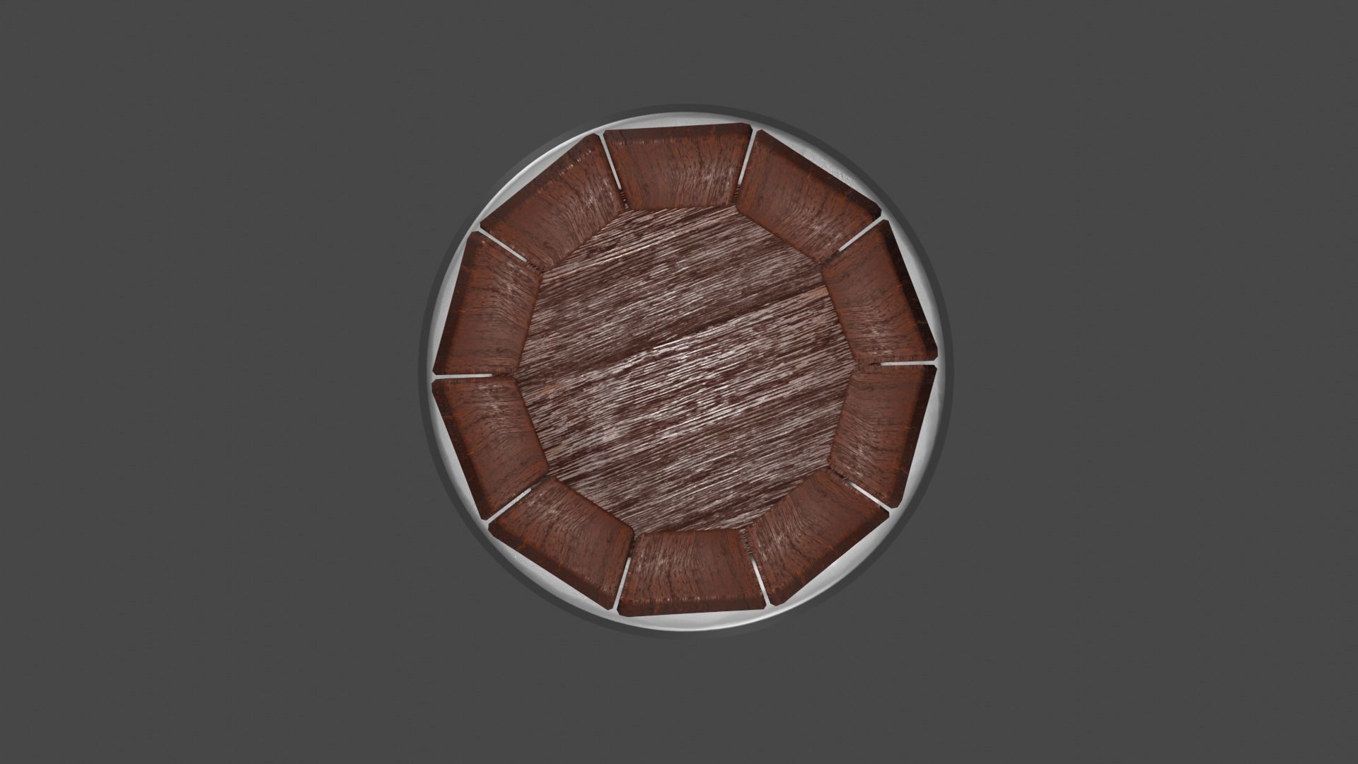 Barrel wooden Free 3D model_2
