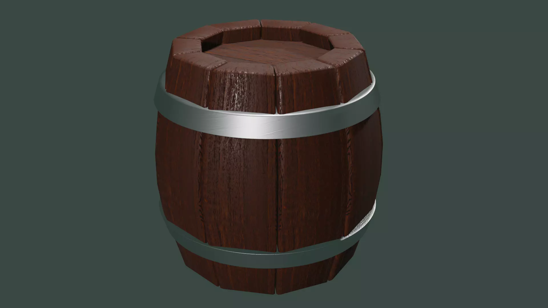 Barrel wooden Free 3D model_0