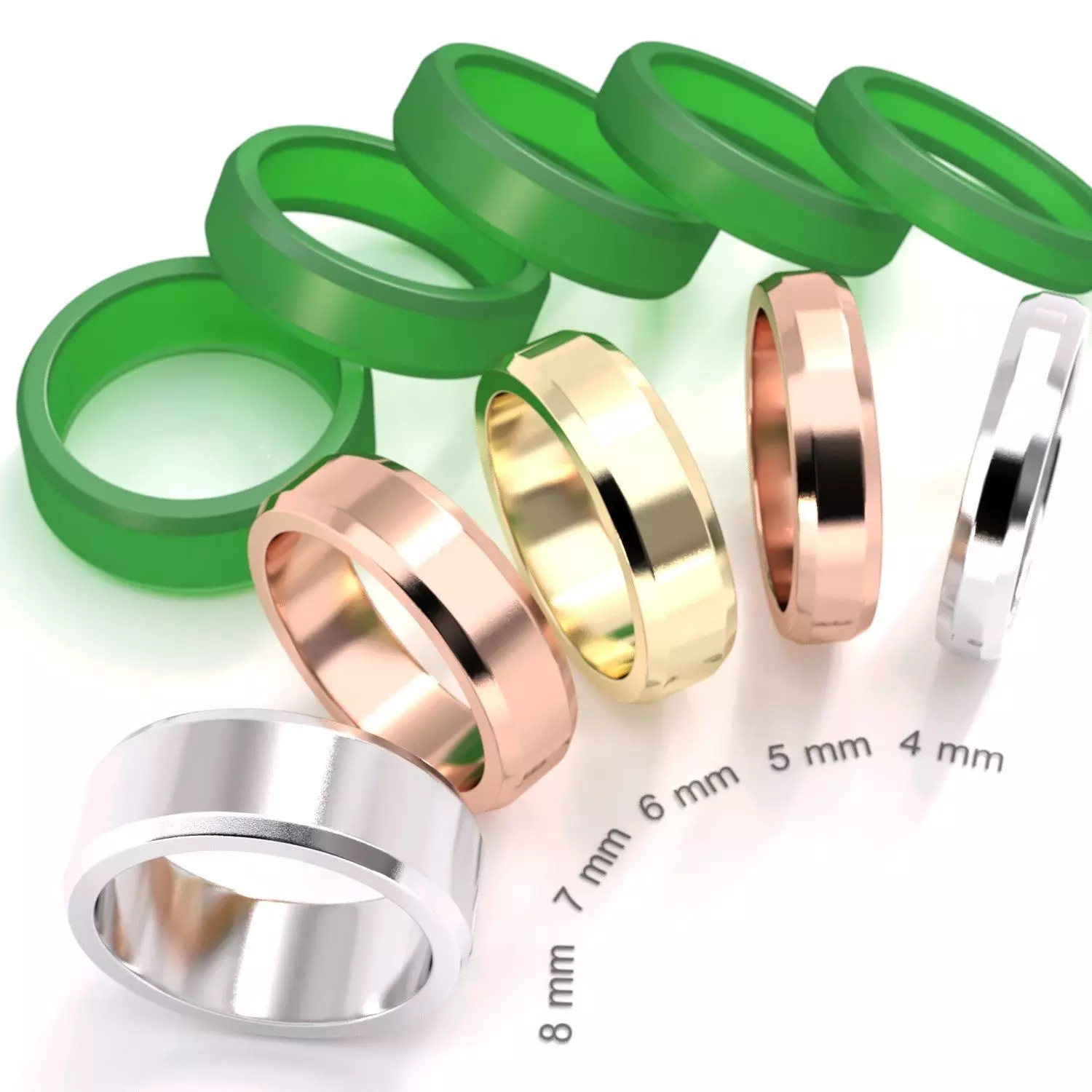 Classic Wedding band 12 for rendering and 3D print model