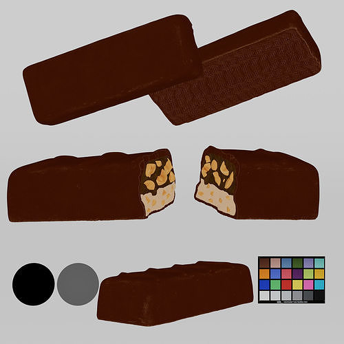 Snickers - Chocolate Bar 3D model 4