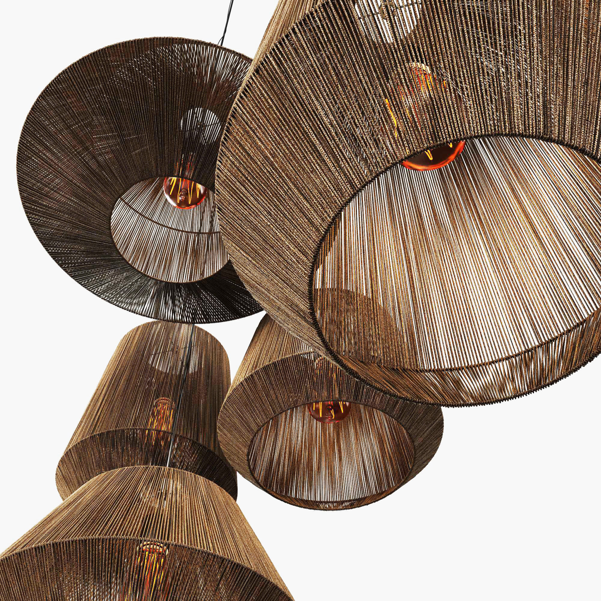 Lamp barrel rope n10 3D model_3