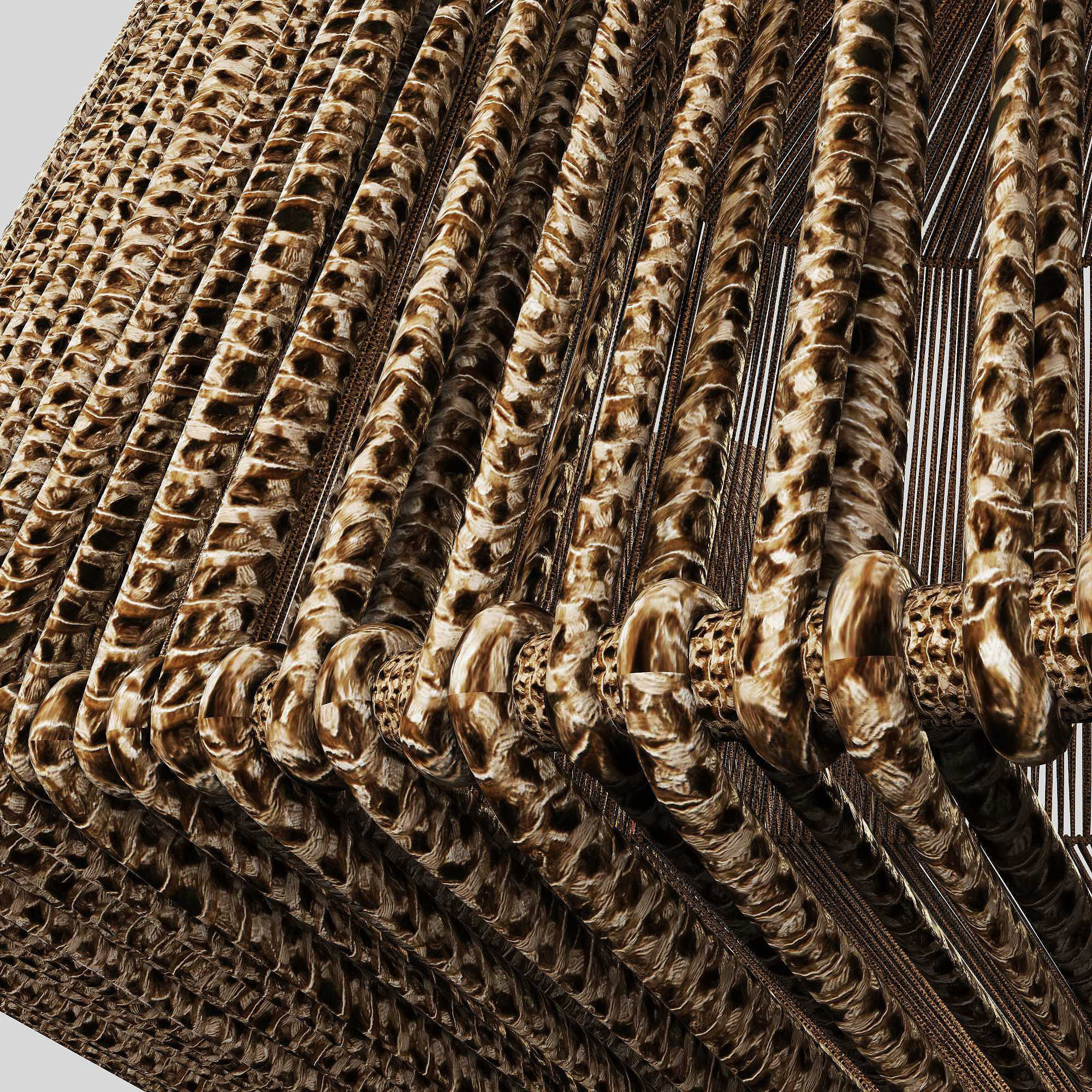 Lamp barrel rope n10 3D model_4