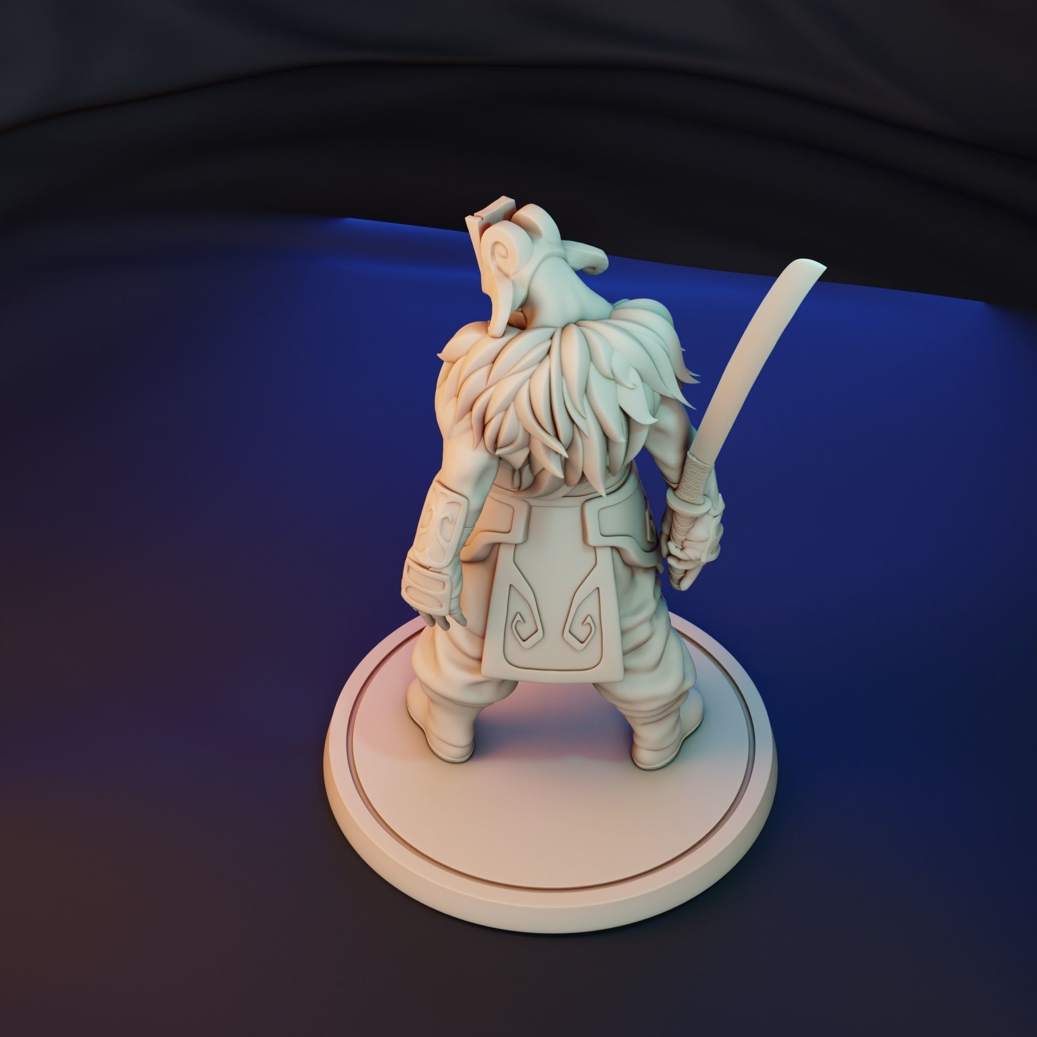 Dota 2 Juggernaut Concept Sculpture Figure 3D print model_5