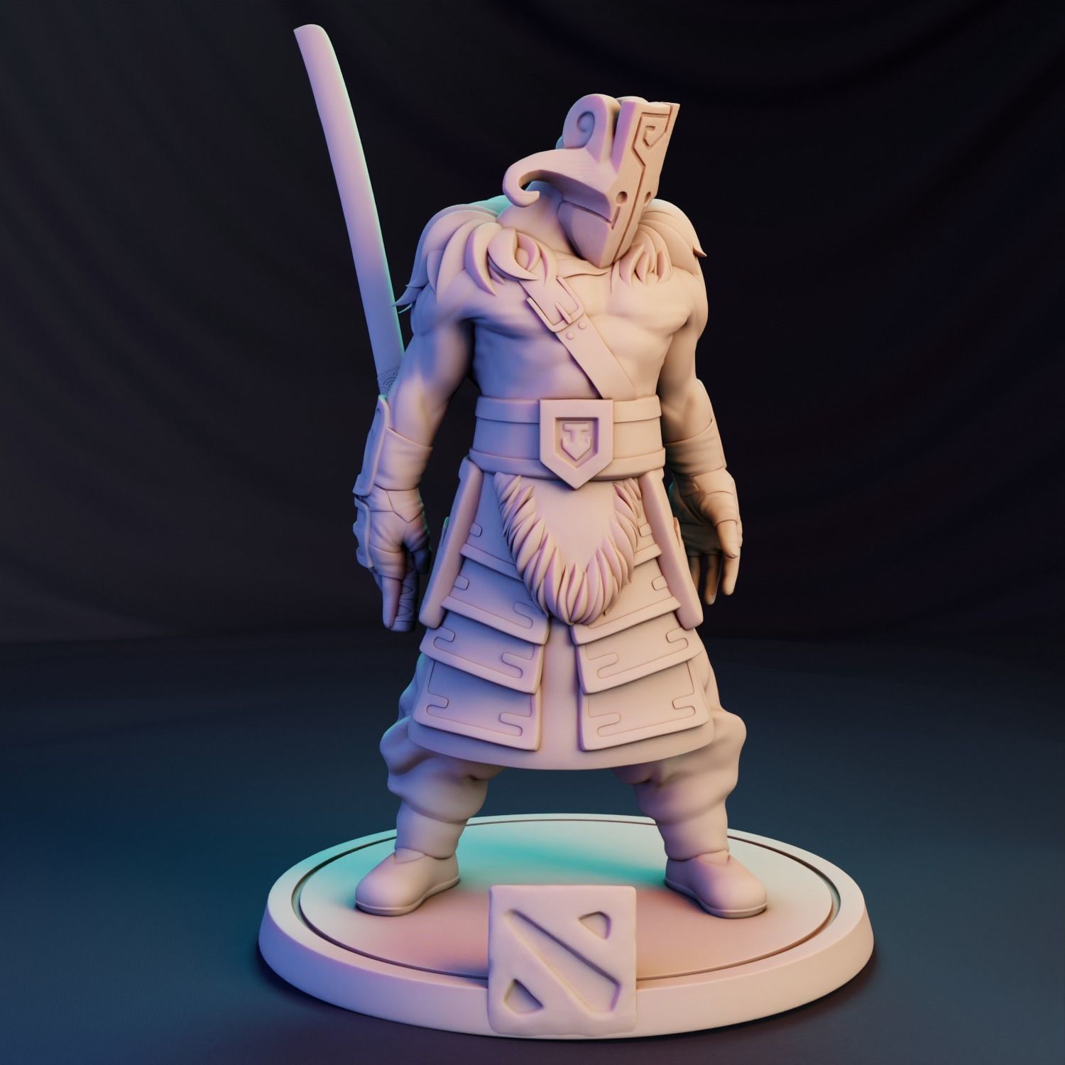 Dota 2 Juggernaut Concept Sculpture Figure 3D print model_1