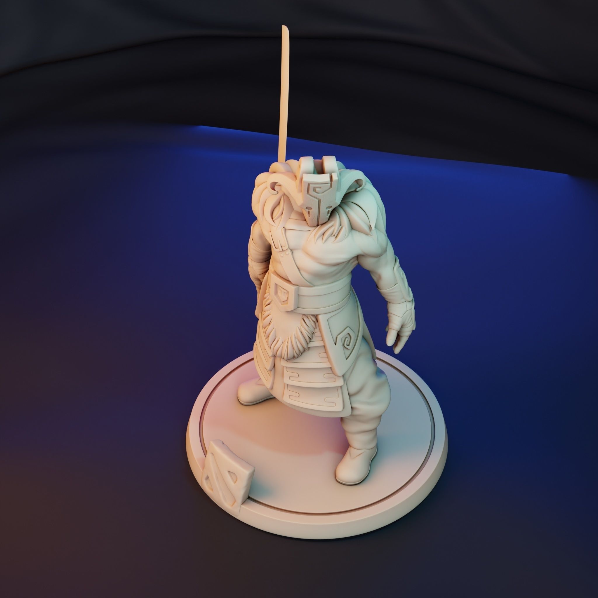 Dota 2 Juggernaut Concept Sculpture Figure 3D print model_4