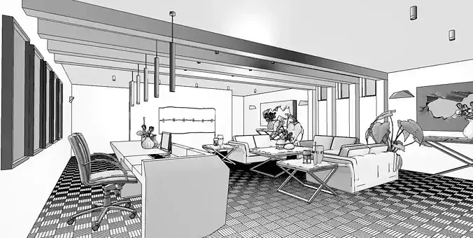 Office and waiting room