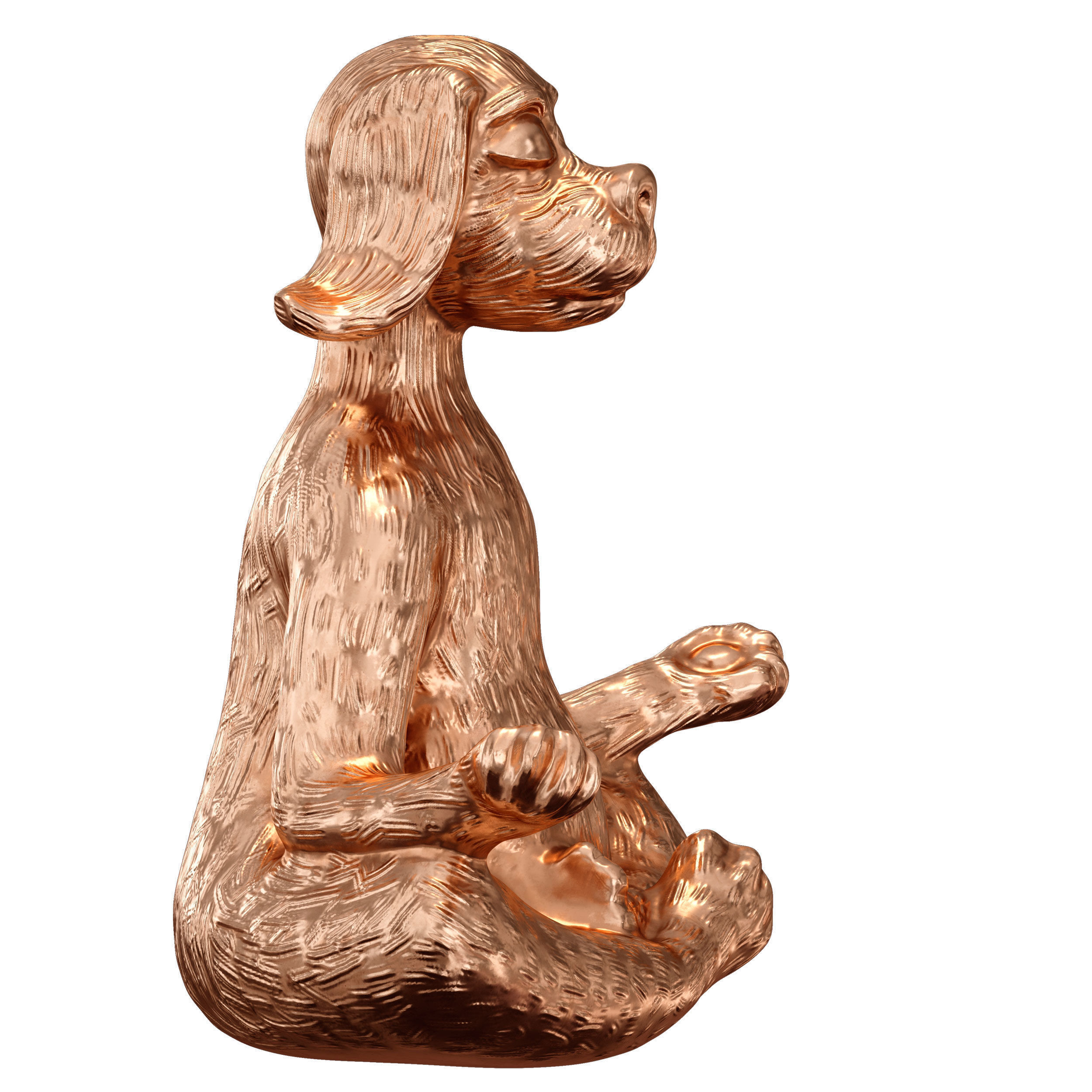 Yoga dog - figurine 3D model_2