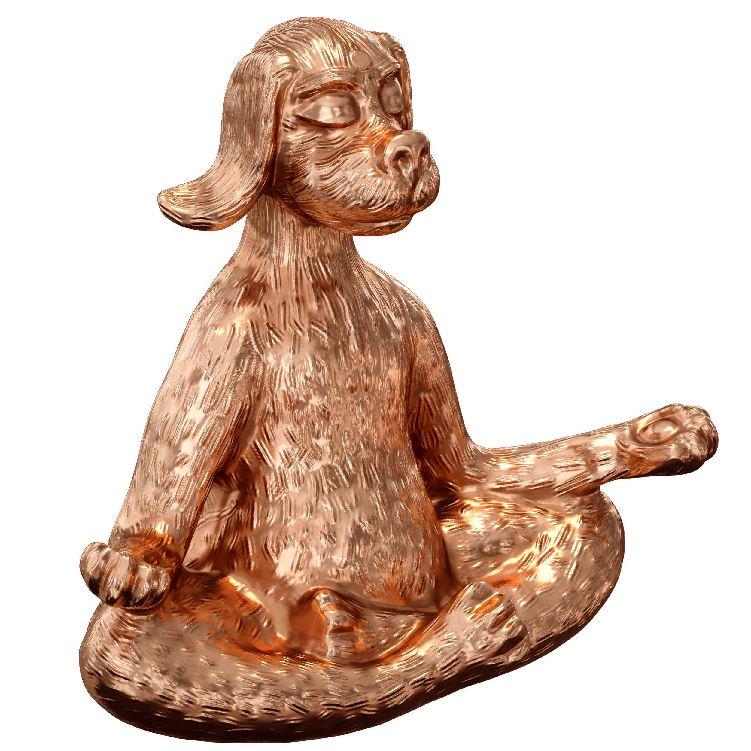 Yoga dog - figurine 3D model_1