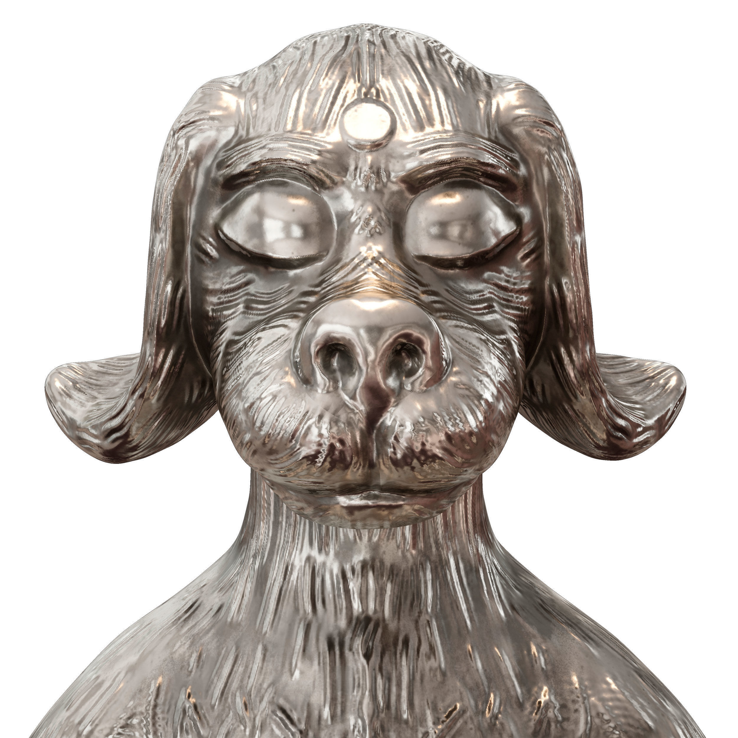Yoga dog - figurine 3D model_9