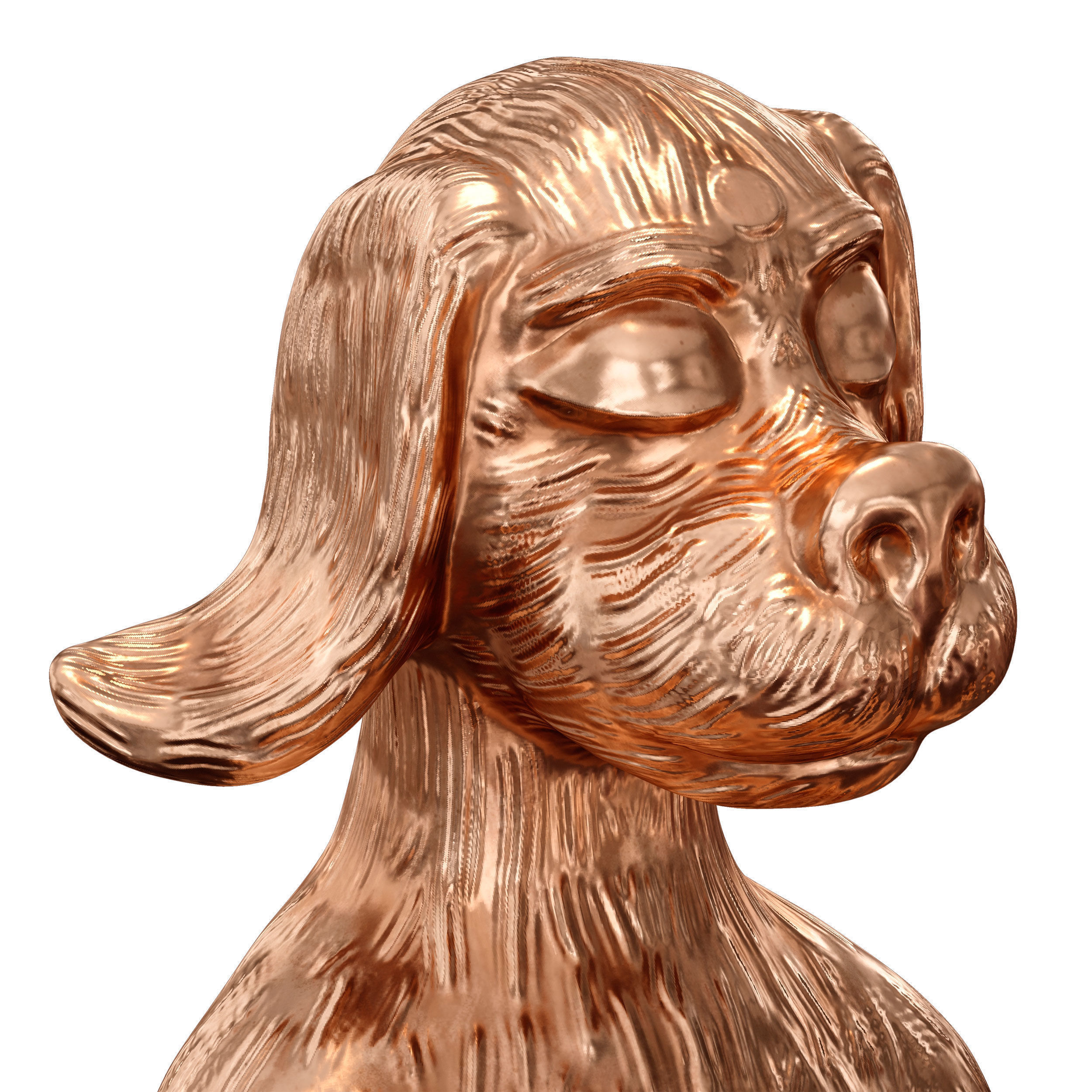 Yoga dog - figurine 3D model_4