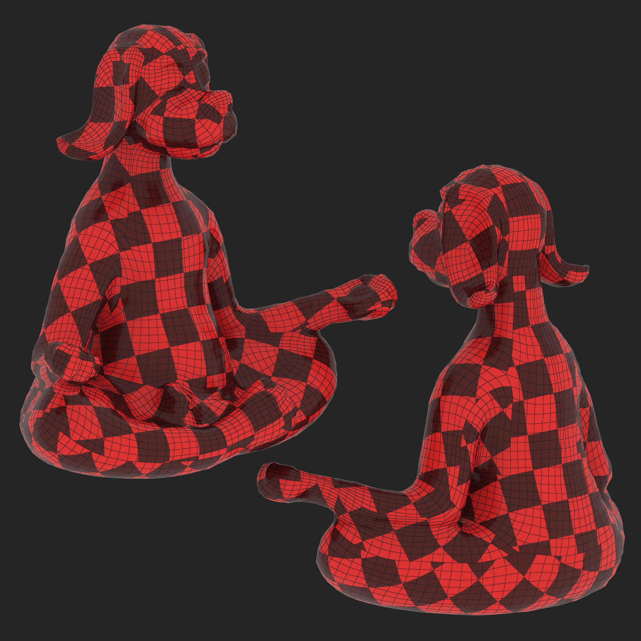 Yoga dog - figurine 3D model_10