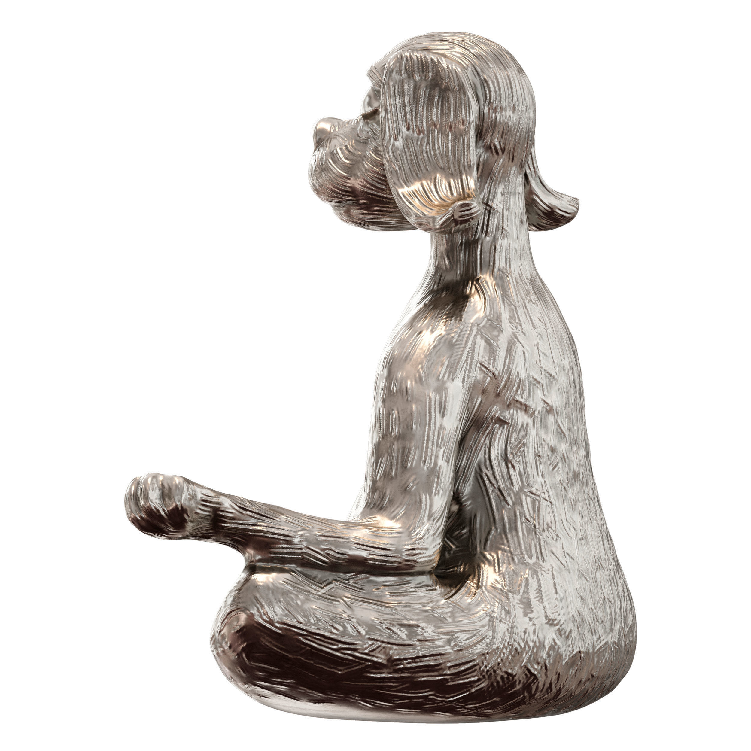 Yoga dog - figurine 3D model_6