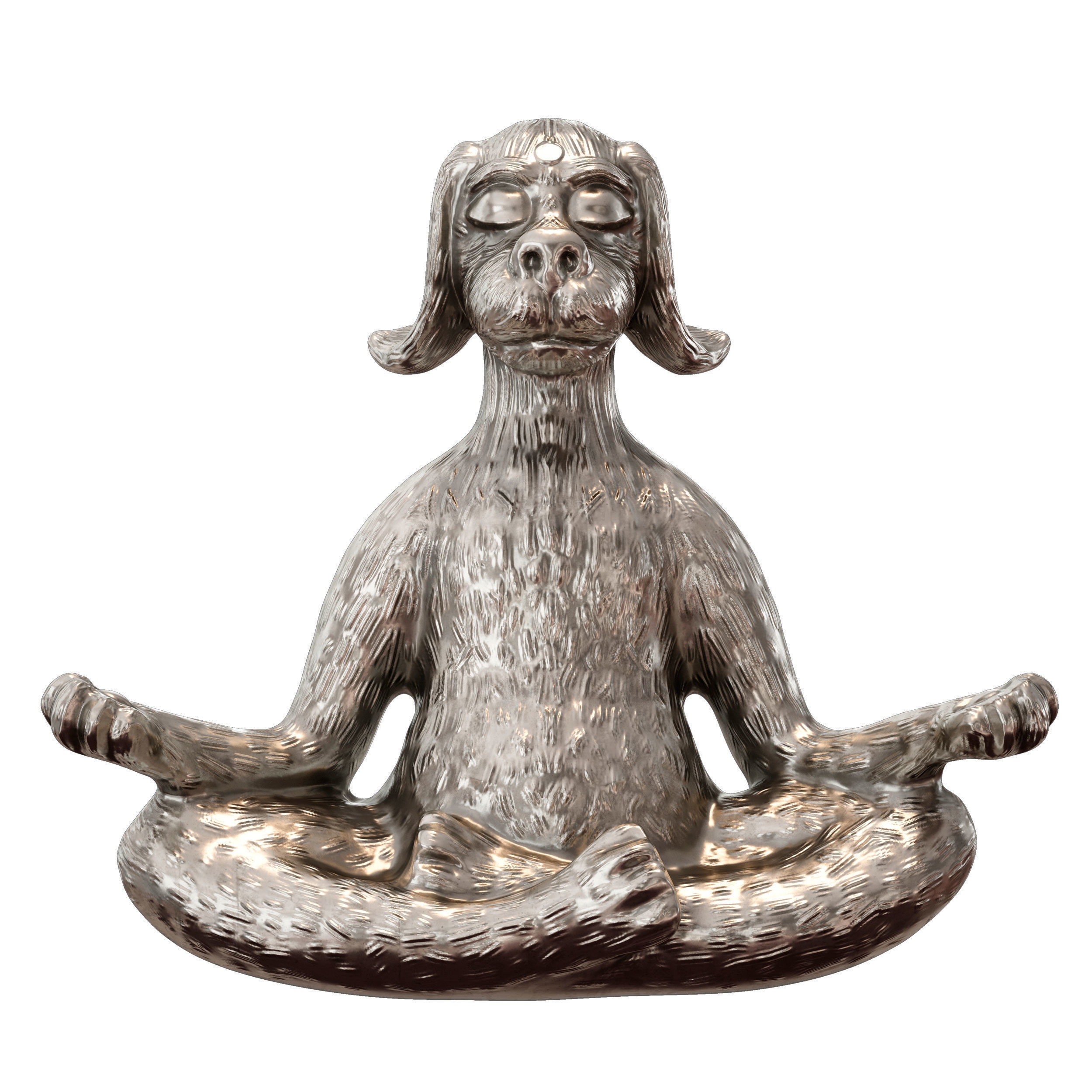 Yoga dog - figurine 3D model_8