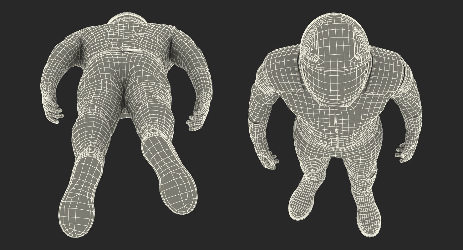 Futuristic Astronaut Space Suit Standing Pose 3D model_16