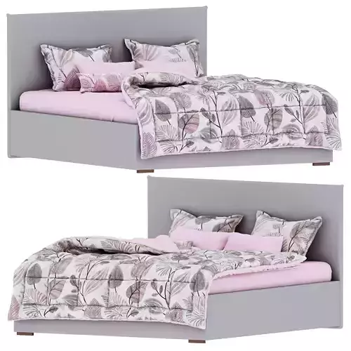 Slipson Bed 180 Sherst Gray