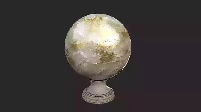 Fortune Teller White Pearl Crystal Ball Low-poly 3D model
