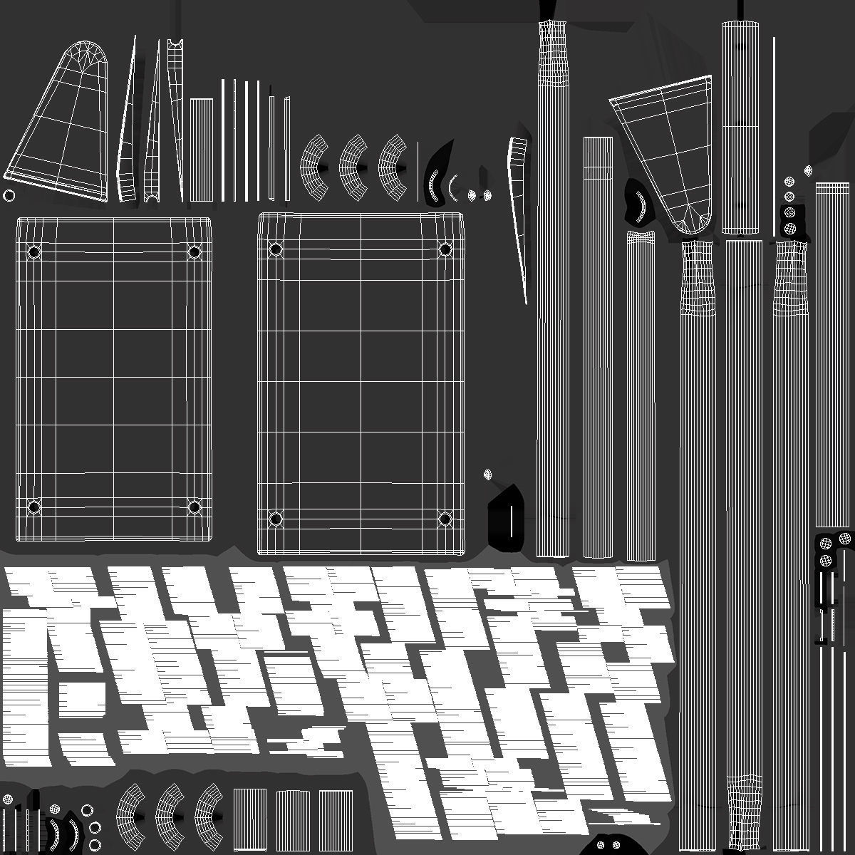 Port Fireplace Tools Black 3D model_17