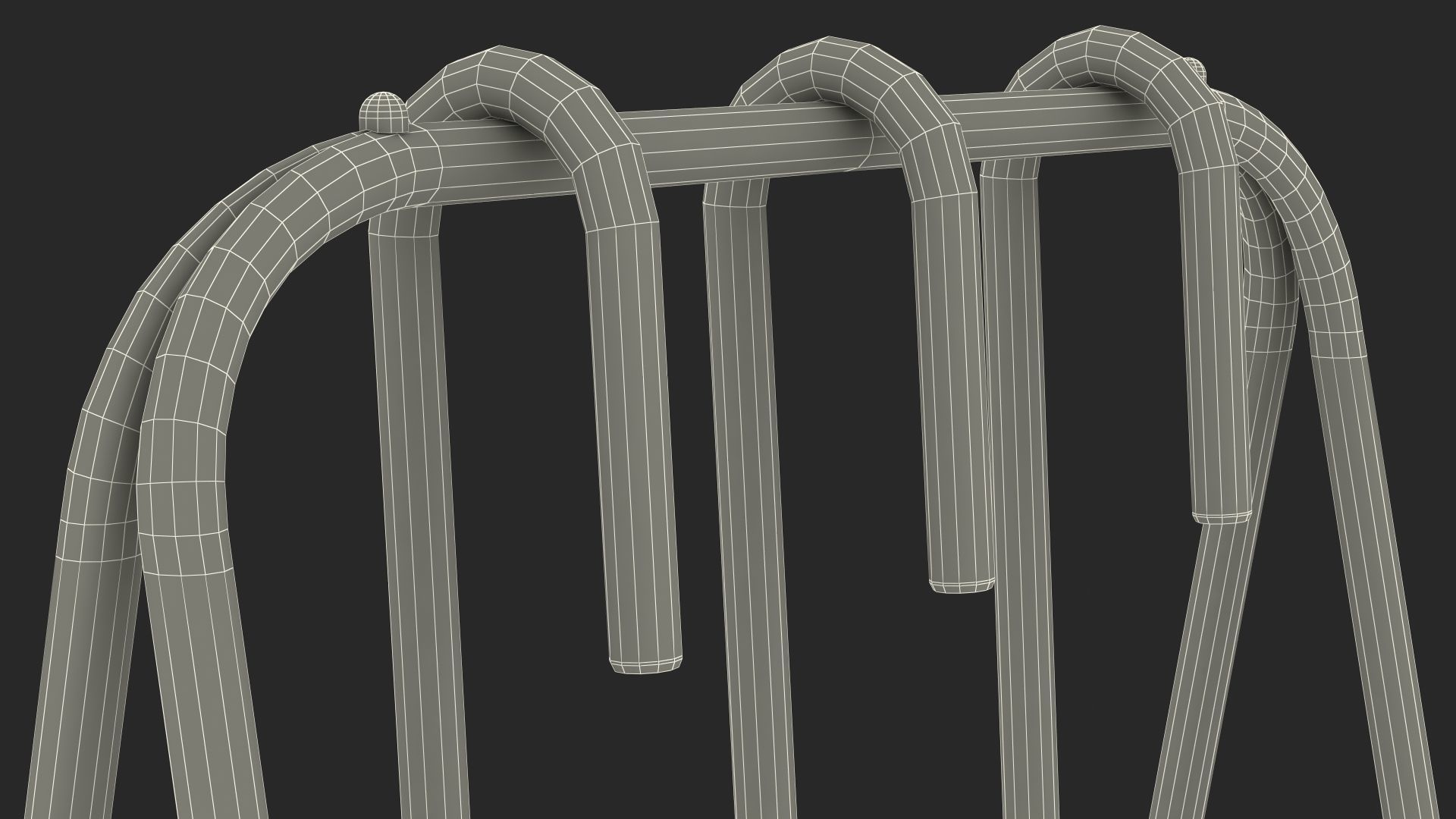 Port Fireplace Tools Black 3D model_24