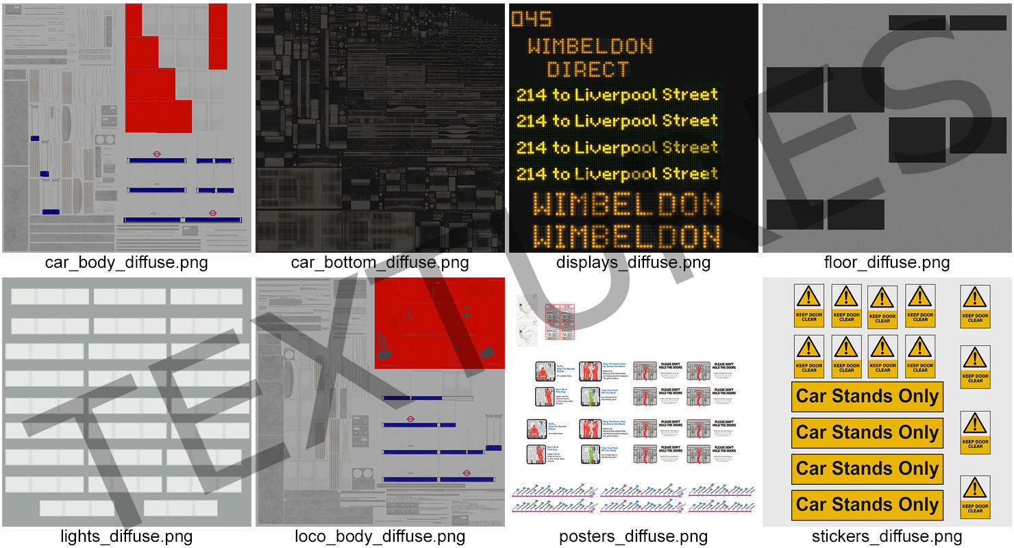 London Subway Train S8 Rigged 3D model_25