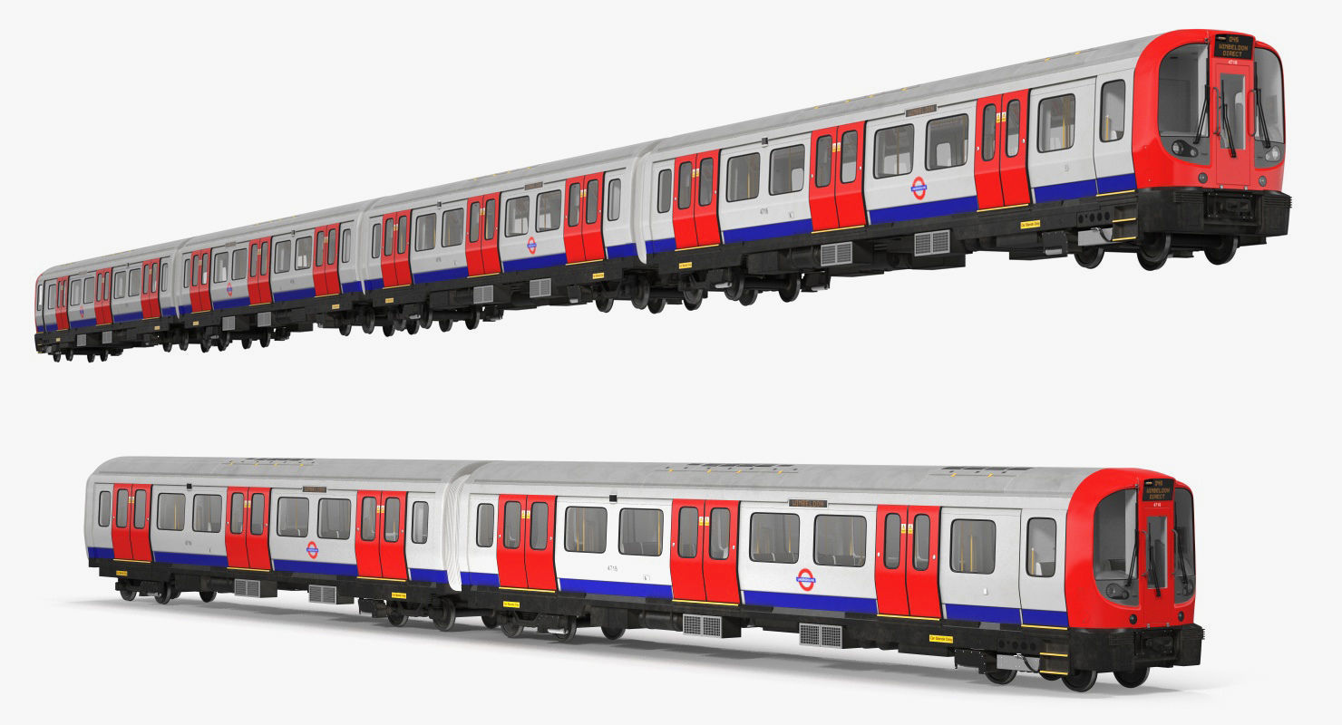 London Subway Train S8 Rigged 3D model_10