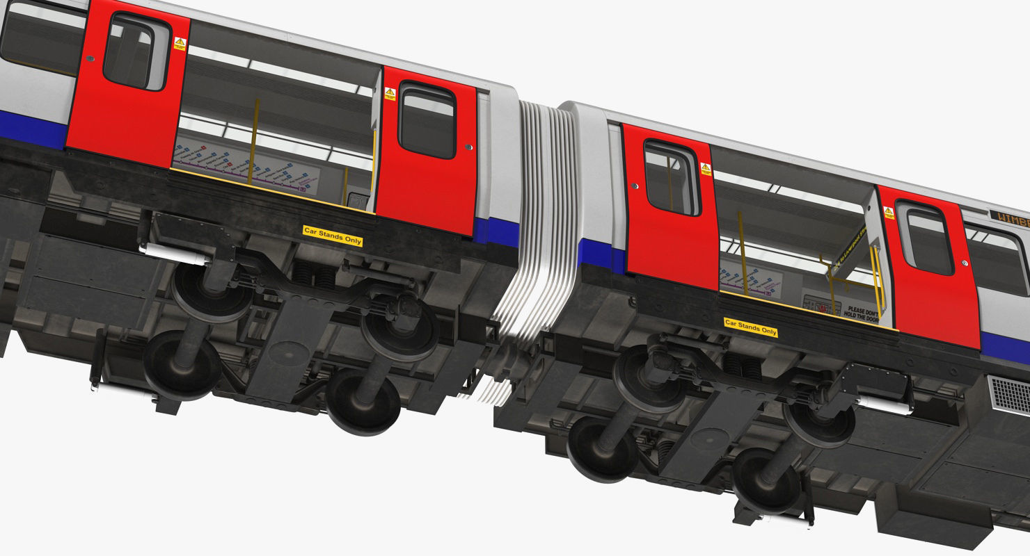 London Subway Train S8 Rigged 3D model_11