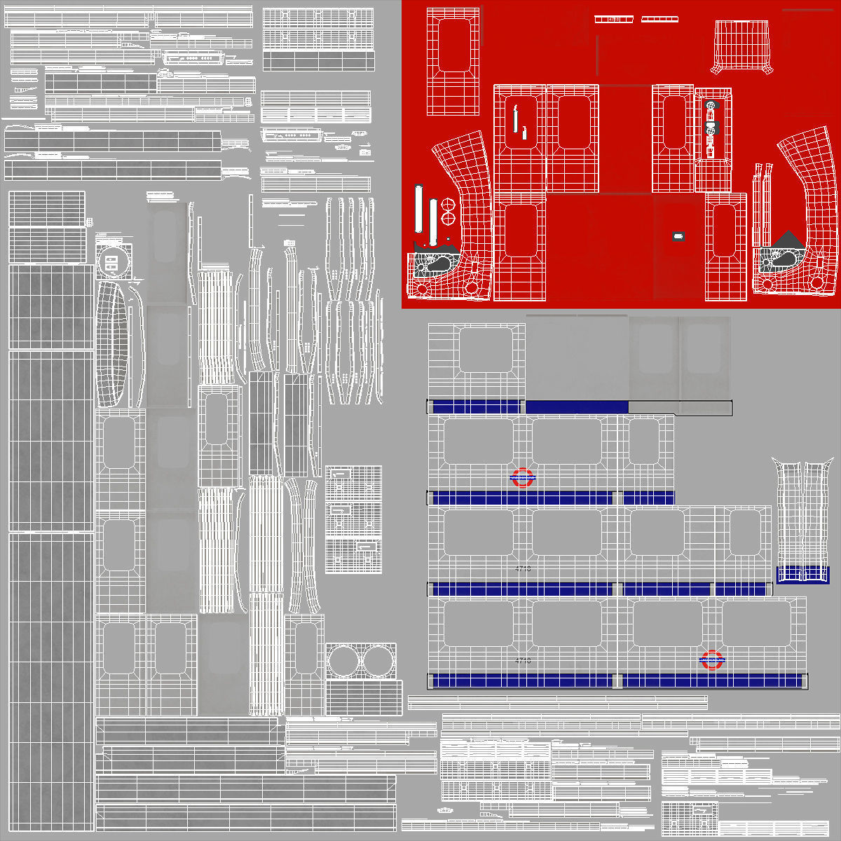 London Subway Train S8 Rigged 3D model_24